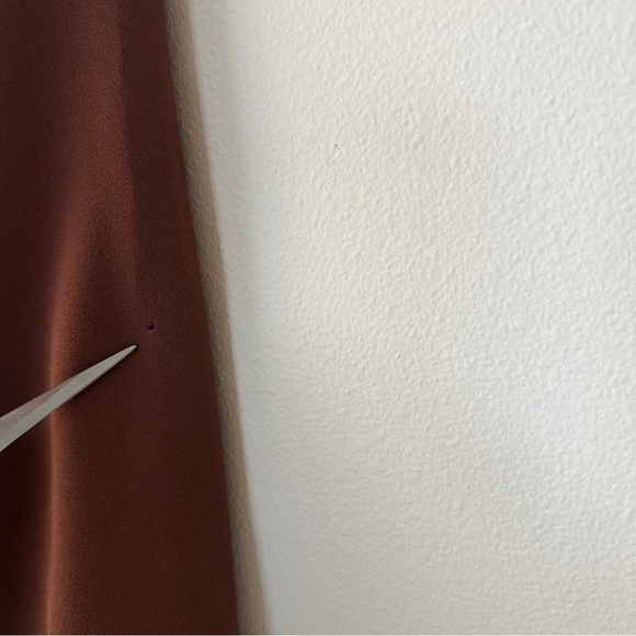 Pixie Market Rust Brown Shirred Midi Dress Size S - Picture 7 of 9